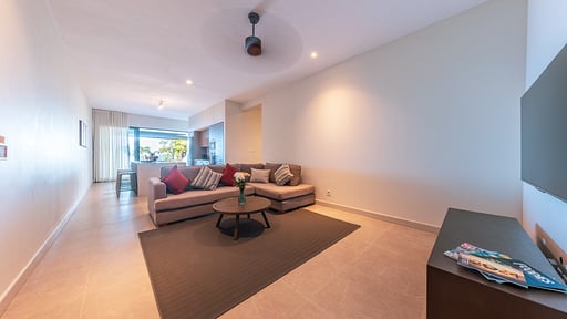 Beach Mountain Deluxe Apartment Woonkamer