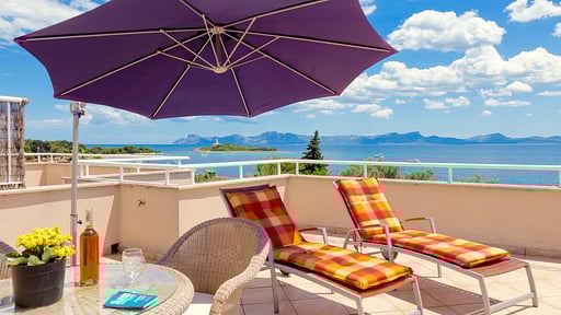 Beach Villa Arran de Mar Terraza/balcón