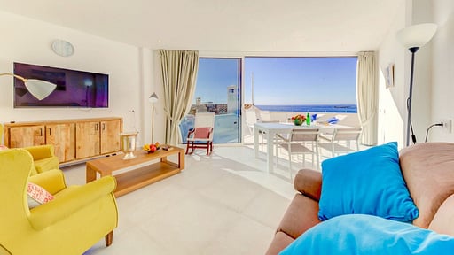 Beachfront Apartment Migjorn Cel Living room