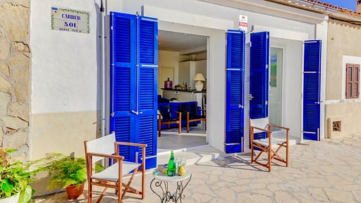 Beachfront Apartment Migjorn Playa Terrace/Veranda