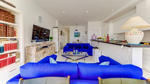 Beachfront Apartment Migjorn Playa Living room