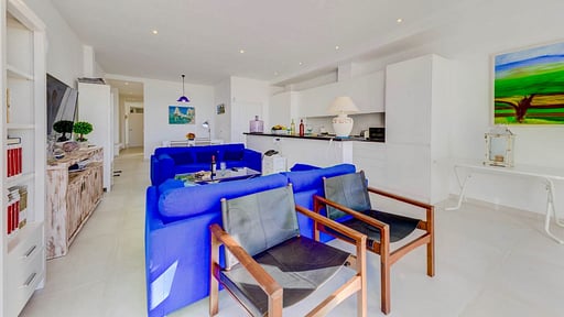 Beachfront Apartment Migjorn Playa Living room