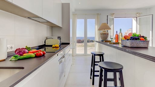 Beachfront Apartment Migjorn Playa Kitchen