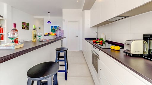 Beachfront Apartment Migjorn Playa Kitchen