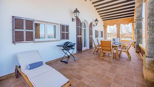 Beachfront Villa Es Clot Terrace/Veranda