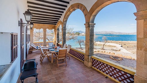 Beachfront Villa Es Clot Terrace/Veranda