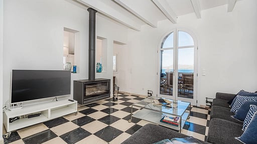 Beachfront Villa Es Clot Living room