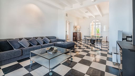 Beachfront Villa Es Clot Living room