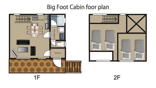 Big Foot Cabin Floor plan