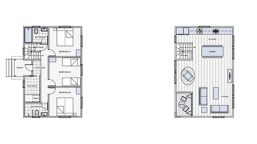 Bluebird Chalets Floor plan