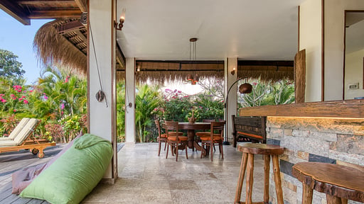 Breezy Flamboyant Villa Dining area