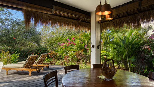 Breezy Flamboyant Villa Dining area