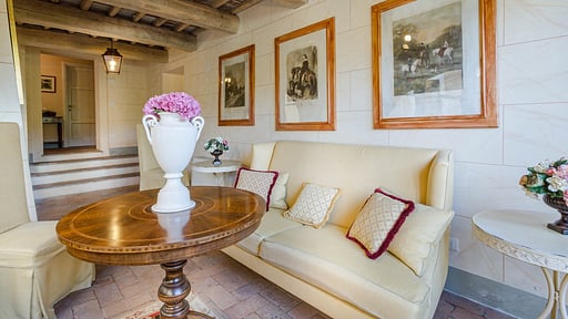 Villa Casa del Fattore Woonkamer 2