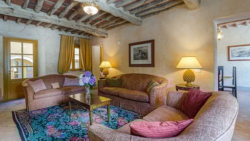 Villa Casa del Fattore Woonkamer 1