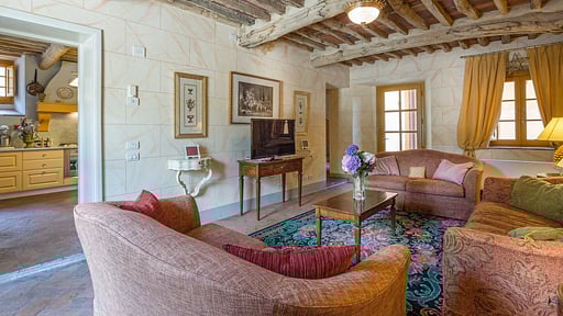 Villa Casa del Fattore Woonkamer 1