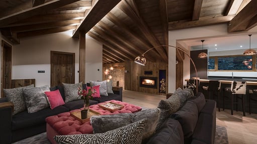 Chalet Génépi Wohnbereich
