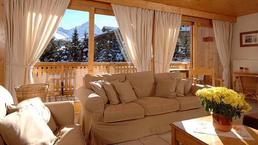 Chalet La Fenière Wohnbereich