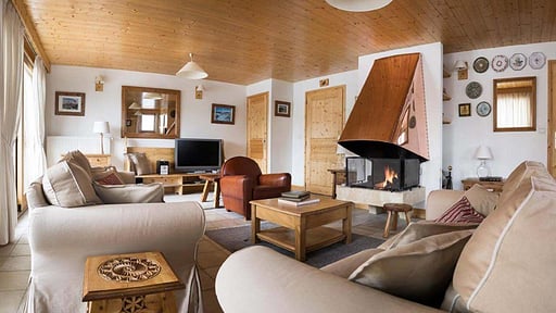 Chalet La Fenière Wohnbereich
