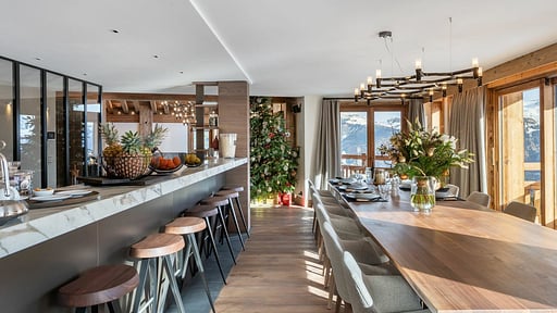 Chalet Les Bruxellois Dining area
