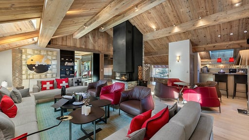 Chalet Les Sorbiers Wohnbereich