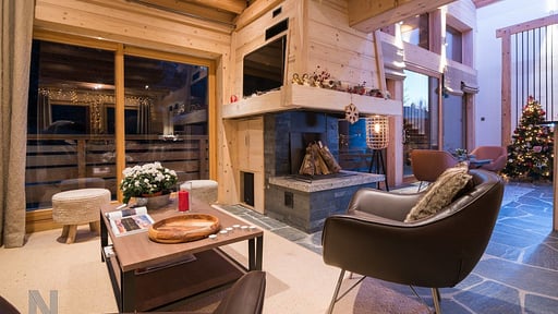 Chalet Népal Wohnbereich