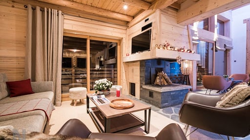 Chalet Népal Wohnbereich