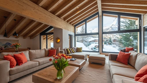 Chalet Tuftra Findelbach Wohnbereich