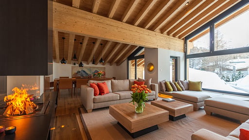 Chalet Tuftra Findelbach Wohnbereich