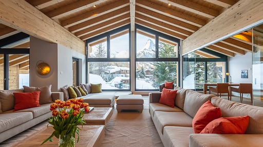 Chalet Tuftra Findelbach Wohnbereich