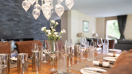 Chalet White Pearl Dining area