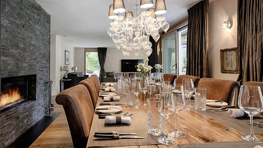 Chalet White Pearl Dining area