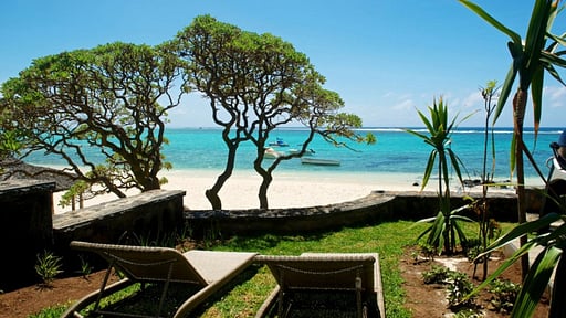 Coral Bay Beachfront Apartment Terrasse/Veranda