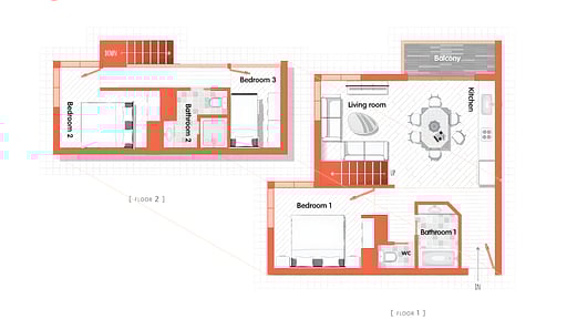 Deep Tracks Three Bedroom Condo Floor plan