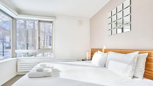 Deep Tracks Two Bedroom Condo Bedroom 1