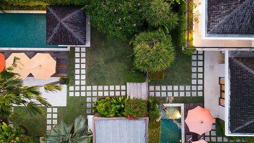 Echo Beach Duo Villa Enam Drone pictures