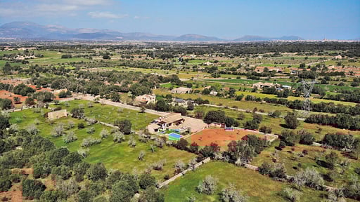 Finca Son Sitges Фото с дрона