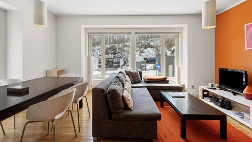 First Tracks Two Bedroom Apartment Living room