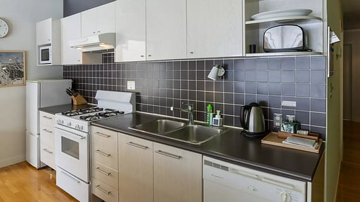 First Tracks Three Bedroom Apartment Kitchen