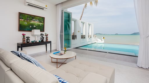 Fisherman Way Beachfront Infinity Pool Villa Three Wohnbereich
