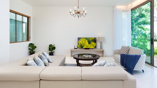 Fisherman Way Seafront Pool Suite Three Living room