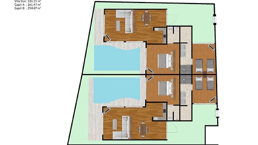 Villa Gajah Seminyak Floor plan