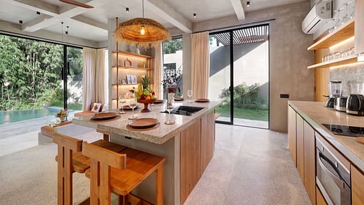Garden Villa Ubud Three Cucina
