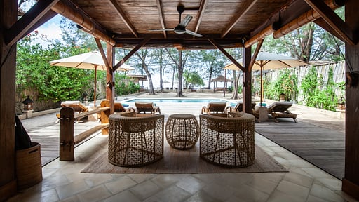 Gili Beach Resort Villa Dua Terrace/Veranda