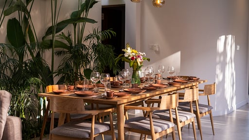 Green Villa Dining area