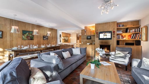 Chalet Gros Caillou Wohnbereich