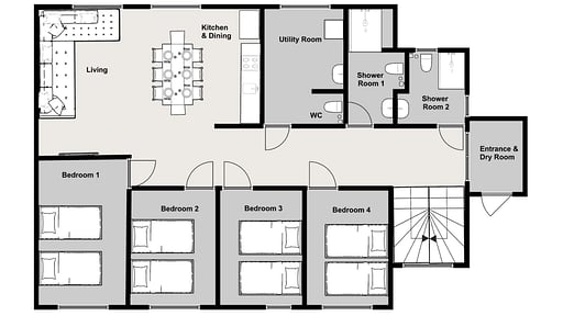 Hakuba Sunrise Apartment B Floor plan