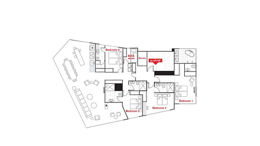 Haven Niseko 4 Bedroom Sub Penthouse Floor plan