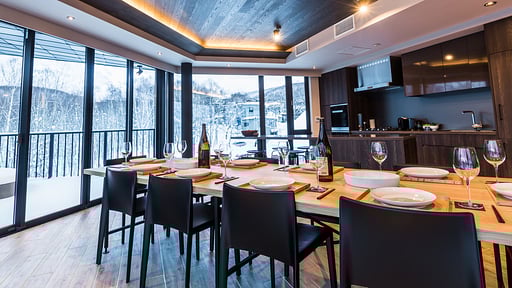 Haven Niseko Four Bedroom Penthouse Dining area