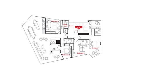 Haven Niseko Four Bedroom Penthouse Floor plan