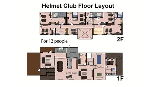 Helmet Club Hakuba Chalet Floor plan